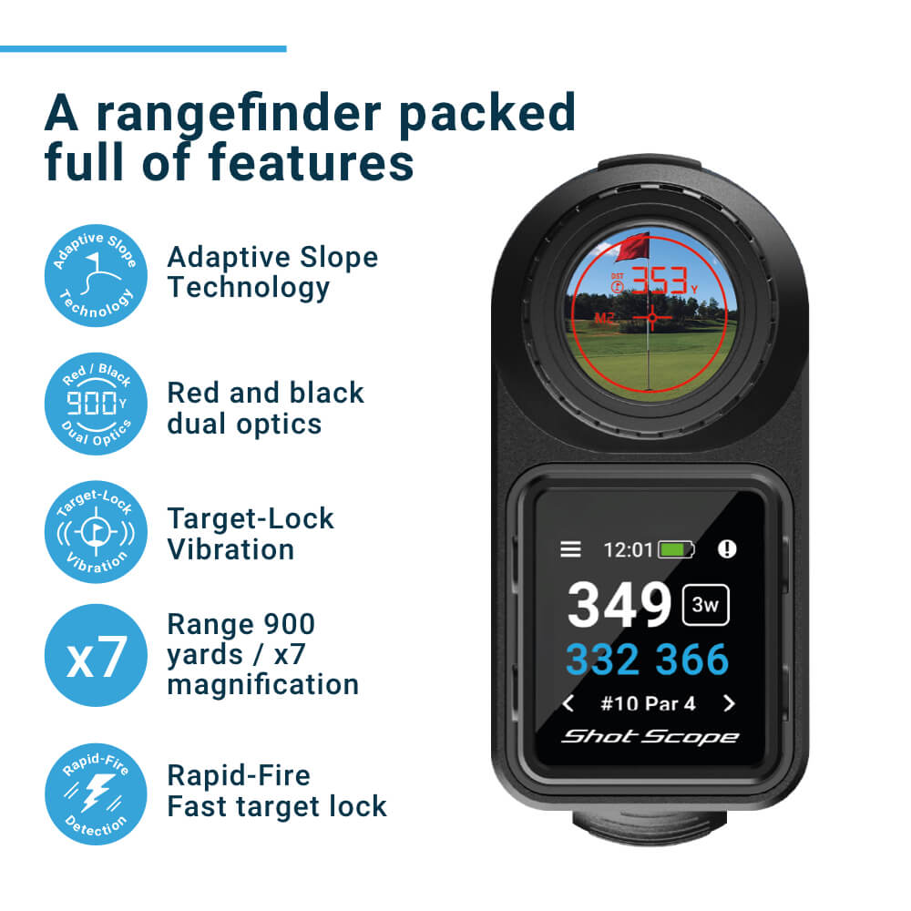Shot Scope LX+ (1st Gen) Laser Rangefinder and H4 Handheld GPS
